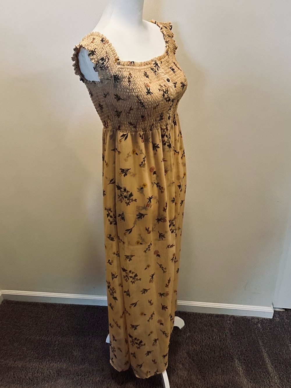 Altar'd State Women’s Floral Flowy Smocked Maxi Romper - Picture 5 of 8